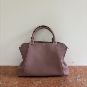 C de Cartier Mauve Leather top handle bag